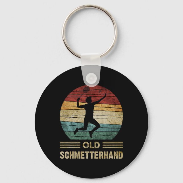 Old Butterhand Dminton Shuttle Vintage Funny  Keychain (Front)
