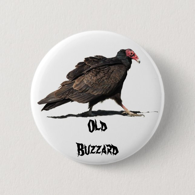 OLD BUZZARD 2 INCH ROUND BUTTON (Front)