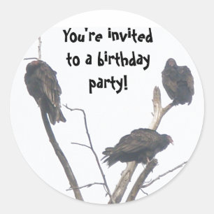 Old Buzzards Party Invitation Stickers