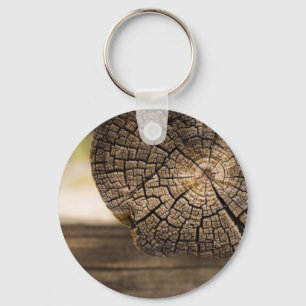 Old Cabin Wood Textures Keychain