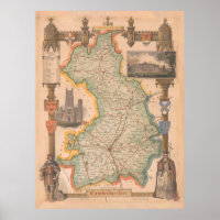 Old Cambridgeshire UK Map (1843)