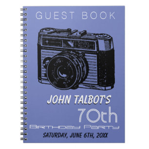 Old Camera 70th birthday Party Guest Book 2