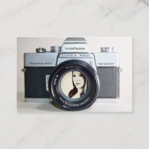 Old Camera Taking Your Photo for Photographers Business Card