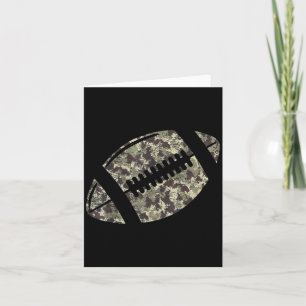 Old Camo Football Lover Camouflage Game Day Touchd Card