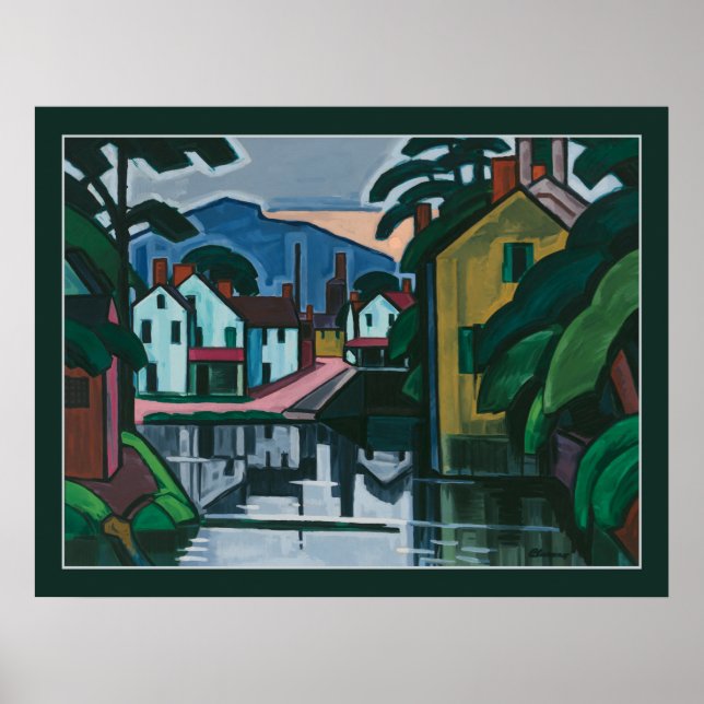 “Old Canal Port” art poster (Front)