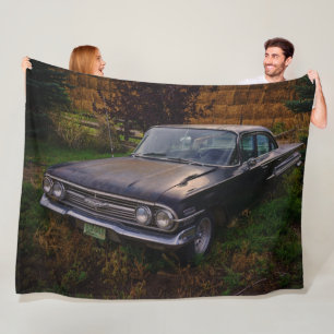 OLD CAR FLEECE BLANKET