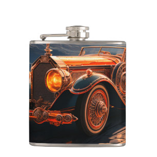 Old Car Hip Flask