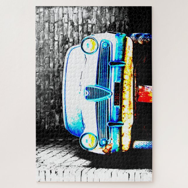 Old car jigsaw puzzle (Vertical)