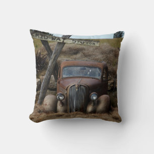 Old car throw pillow