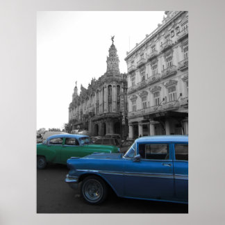 Old cars in Havana Poster