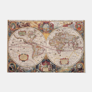 Old Cartographic Map Doormat