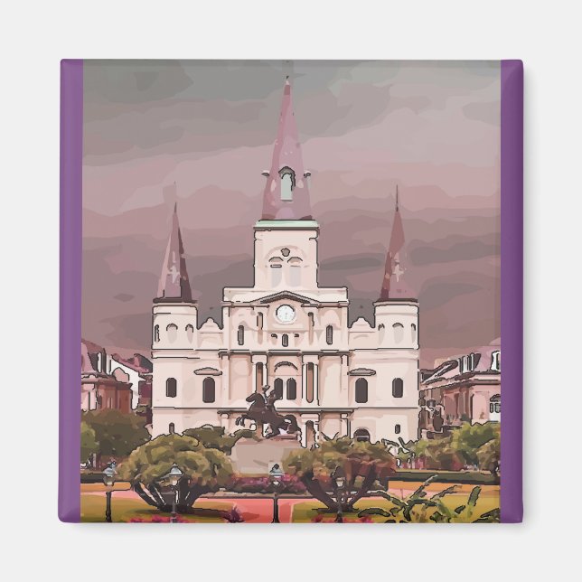 Old Cathedral at New Orleans French Quarter Magnet (Front)