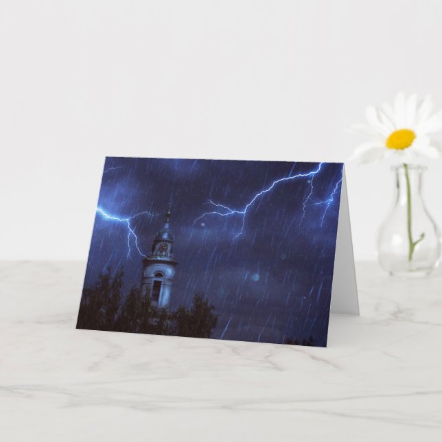 Old chapel and thunderstorm card (Small Plant)