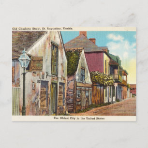 Old Charlotte Street, Augustine, Florida Postcard