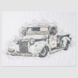 Old Chevrolet Retro Classic Truck Decoupage Tissue Paper