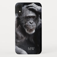 Old Chimpanzee custom monogram phone cases