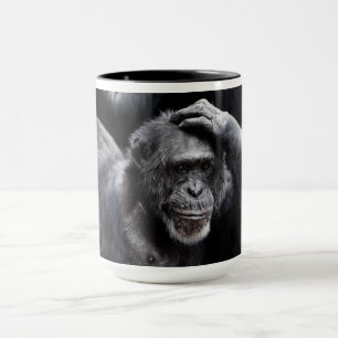 Old Chimpanzee mugs - choose style, colour