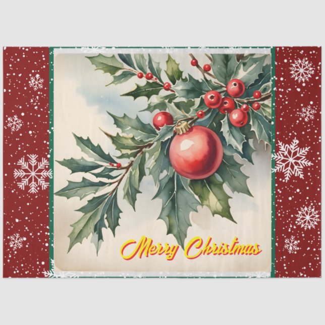 Old Christmas Beautiful Festive Collection Tissue Paper (Front)