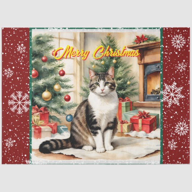 Old Christmas Beautiful Holiday Collection Tissue Paper (Front)