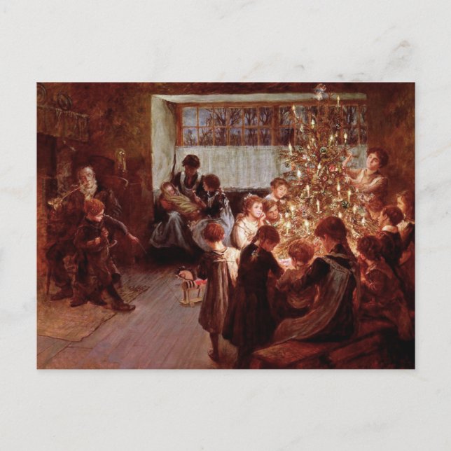 Old Christmas Holiday Postcard (Front)