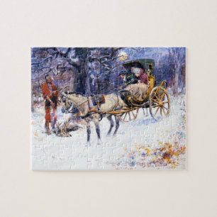 Old Christmas in New England (by Charles Russell) Jigsaw Puzzle