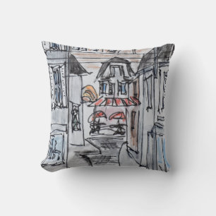 Old Church Concarneau Rue Turenne, Brittany Throw Pillow