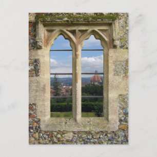Old Church Window Postcard