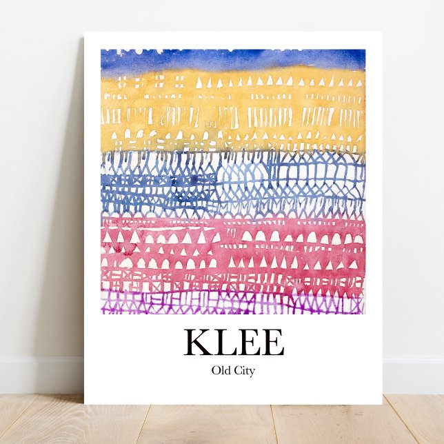 Old City by Paul Klee Poster (Klee's vibrant Old City on YOUR wall! High-quality art poster)