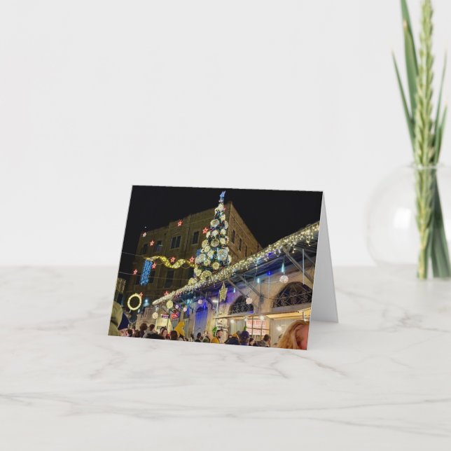 Old City Christmas Thank You Card (Front)