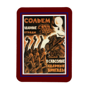 Old Classic 1939 Soviet Poster Magnet