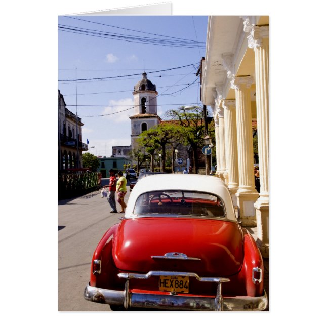 Old classic American auto in Guanabacoa a town (Front)