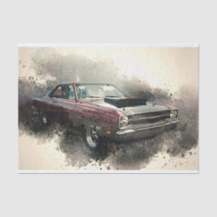 Old Classic Car Decoupage Tissue Paper