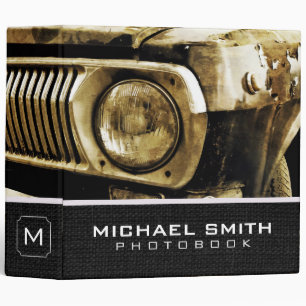 Old Classic Car Headlights Binder
