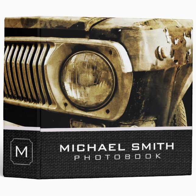 Old Classic Car Headlights Binder (Front/Spine)