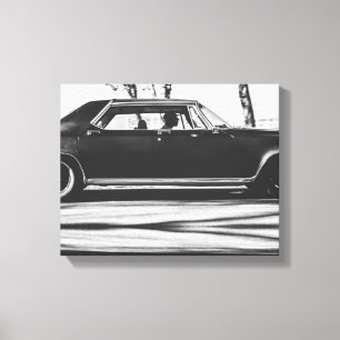 Old Classic Muscle Car Driver Drive Canvas Print