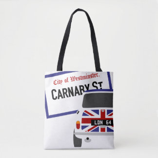 Old Classic Original 1960's London Mini Cooper Tote Bag