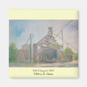 Old Claypool Mill Magnet by Kevin E. Slater