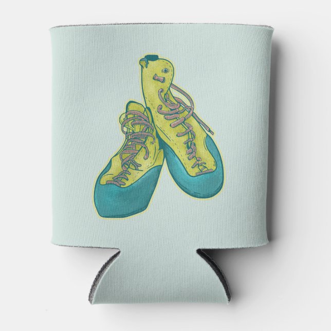 Old climbing shoes rock climbing can cooler (Front)