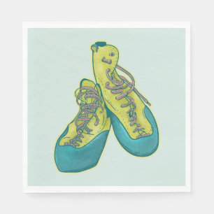 Old climbing shoes rock climbing napkin