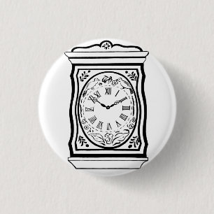 Old Clockface. 1 Inch Round Button