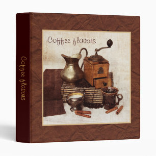 Old coffee mill kitchen recipe binder