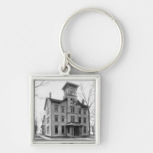 Old College, Evanston, built in 1855 Keychain