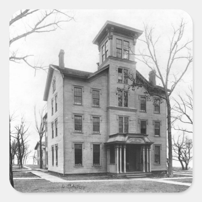 Old College, Evanston, built in 1855 Square Sticker (Front)
