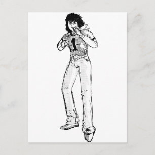 Old comic hero postcard