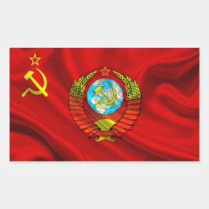 Old Communist USSR Flag Fabric Sticker