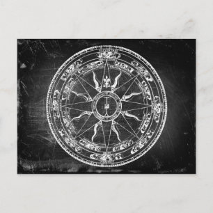 Old Compass Rose (B&W) Postcard