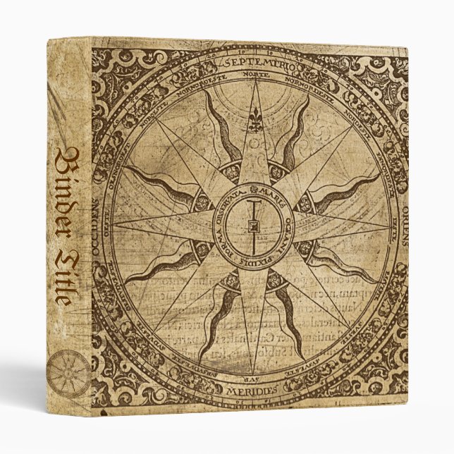 Old Compass Rose Binder (Front/Spine)