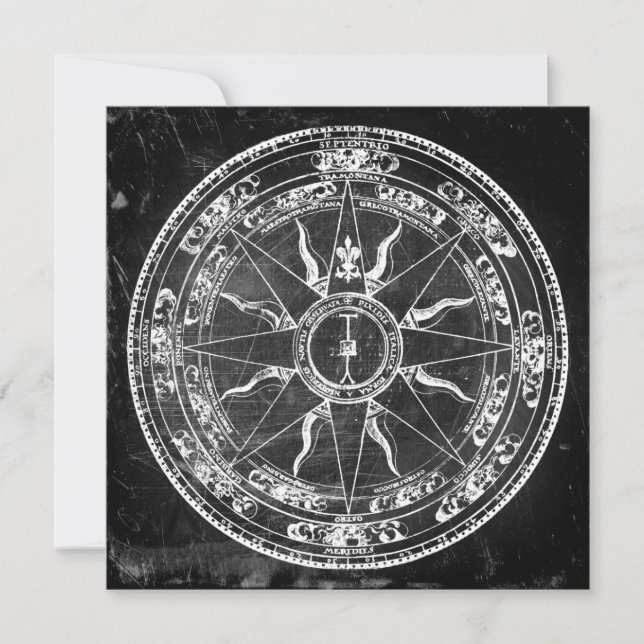 Old Compass Rose Invitation (Front)