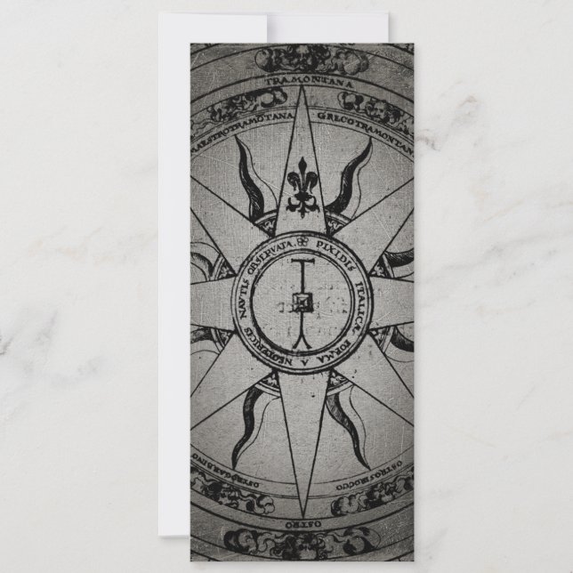 Old Compass Rose Invitation (Front)