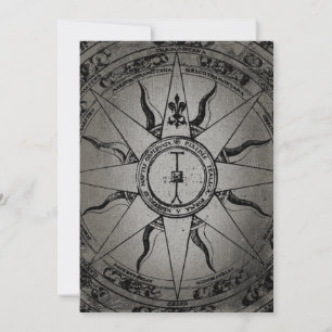 Old Compass Rose Invitation